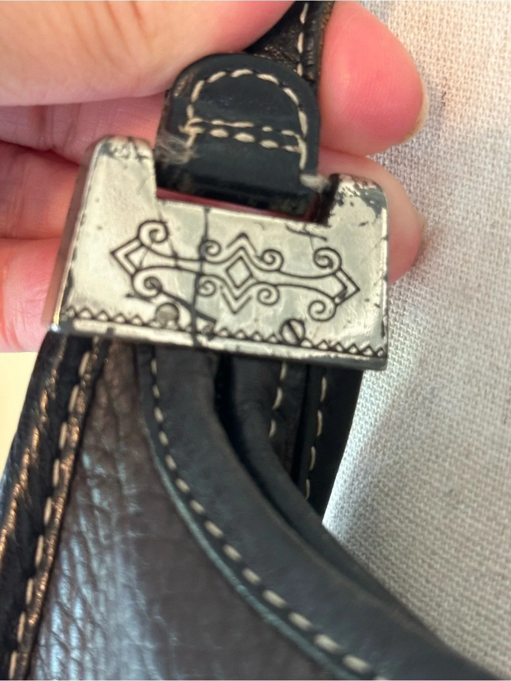 Brighton | VTG Y2K Western Two-Tone Leather Shoulder Bag